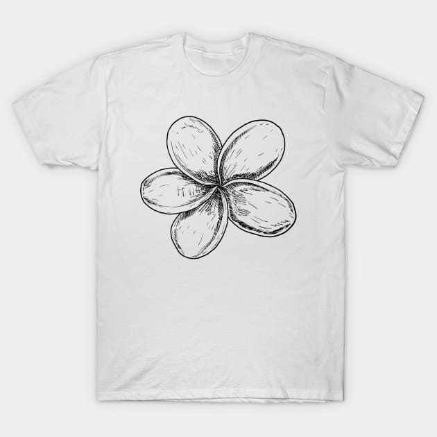 Plumeria T-Shirt by Alekxemko